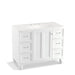 KOHLER K-99563-LG-1WA Damask 42" bathroom vanity cabinet with furniture legs, 1 door and 6 drawers