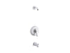 KOHLER TLS12007-4S-CP Fairfax Rite-Temp(R) Bath And Shower Trim Set With Lever Handle And Slip-Fit Spout, Less Showerhead in Polished Chrome