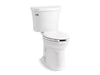 KOHLER 25077-SS-0 Kingston Comfort Height Two-Piece Elongated 1.28 Gpf Chair Height Toilet With Antimicrobial Finish in White