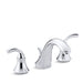 KOHLER K-10272-4 Forté Widespread bathroom sink faucet with sculpted lever handles
