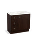 KOHLER K-99507-TKL-1WB Jacquard 36" bathroom vanity cabinet with toe kick, 1 door and 3 drawers on left