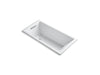 KOHLER K-1167-GVB-0 Underscore Rectangle 60" x 30" drop-in VibrAcoustic + BubbleMassage(TM) Air Bath