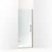 KOHLER 27583-10L-BNK Components 29-5/8"–30-3/8" W X 71-1/2" H Frameless Pivot Shower Door With 3/8" Crystal Clear Glass And Back-To-Back Vertical Door Pulls in Anodized Brushed Nickel