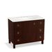 KOHLER K-99564-LG-1WG Jacquard 42" bathroom vanity cabinet with furniture legs, 1 door and 6 drawers