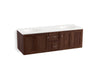 KOHLER K-99524-1WE Damask 60" wall-hung bathroom vanity cabinet with 2 doors and 2 drawers