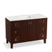 KOHLER K-99535-LGSD-1WG Poplin 48" bathroom vanity cabinet with legs, 2 doors and 6 drawers, split top drawers