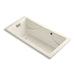 KOHLER K-865-GBN-47 Tea-for-Two 72" x 36" drop-in BubbleMassage air bath with Vibrant Brushed Nickel airjet finish