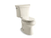 KOHLER 3988-47 Wellworth Two-Piece Elongated Dual-Flush Toilet in Almond