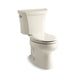 KOHLER 3988-47 Wellworth Two-Piece Elongated Dual-Flush Toilet in Almond