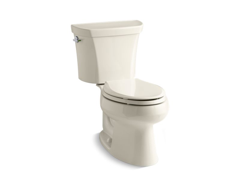KOHLER 3988-47 Wellworth Two-Piece Elongated Dual-Flush Toilet in Almond
