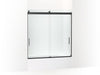 KOHLER K-706003-L Levity Sliding bath door, 62" H x 56-5/8 - 59-5/8" W, with 3/8" thick Crystal Clear glass