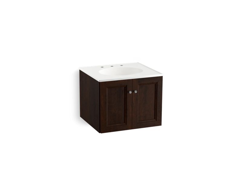 KOHLER K-99513-1WB Damask 24" wall-hung bathroom vanity cabinet with 2 doors