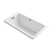 KOHLER K-856-GBN-0 Tea-for-Two 66" x 36" drop-in BubbleMassage air bath with Vibrant Brushed Nickel airjet finish