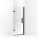 KOHLER 27577-10L-BL Components 27-5/8"–28-3/8" W X 71-1/2" Frameless Pivot Shower Door With 3/8" Crystal Clear Glass And Back-To-Back Vertical Door Pulls in Matte Black