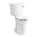 KOHLER 25077-TR-0 Kingston Comfort Height Two-Piece Elongated 1.28 Gpf Chair Height Toilet With Right-Hand Trip Lever And Tank Cover Locks in White