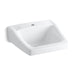 KOHLER 1721-0 Chesapeake 20" X 18-1/4" Wall-Mount/Concealed Arm Carrier Bathroom Sink With Single Faucet Hole in White