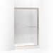 KOHLER 702209-L-ABV Fluence Sliding Shower Door, 70-5/16" H X 44-5/8 - 47-5/8" W, With 3/8" Thick Crystal Clear Glass in Anodized Brushed Bronze