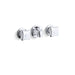 KOHLER 8040-2N-CP Triton 0.5 Gpm Shelf-Back Commercial Bathroom Sink Faucet With Pop-Up Drain And Standard Handles in Polished Chrome