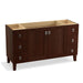 KOHLER K-99536-LG-1WG Poplin 60" bathroom vanity cabinet with legs, 2 doors and 6 drawers