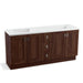 KOHLER K-99538-TKSD-1WE Poplin 72" bathroom vanity cabinet with toe kick, 4 doors and 3 drawers, split top drawer