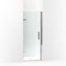 KOHLER 27582-10L-SHP Composed 29-5/8"–30-3/8" W X 71-1/2" H Frameless Pivot Shower Door With 3/8" Crystal Clear Glass And Back-To-Back Vertical Door Pulls in Bright Polished Silver