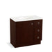 KOHLER K-99507-TKR-1WG Jacquard 36" bathroom vanity cabinet with toe kick, 1 door and 3 drawers on right