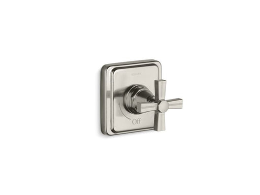 KOHLER T13174-3B-BN Pinstripe Valve Trim With Cross Handle For Volume Control Valve, Requires Valve in Vibrant Brushed Nickel