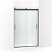 KOHLER K-706010-L Levity Sliding shower door, 74" H x 44-5/8 - 47-5/8" W, with 3/8" thick Crystal Clear glass and blade handles