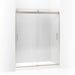 KOHLER K-706164-L Levity Sliding shower door, 74" H x 56-5/8 - 59-5/8" W, with 5/16" thick Crystal Clear glass