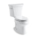 KOHLER 3998-UT-0 Wellworth Two-Piece Elongated 1.28 Gpf Toilet With Tank Cover Locks And Insulated Tank in White