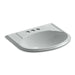 KOHLER K-2279-4-95 Devonshire Drop-in bathroom sink with 4" centerset faucet holes