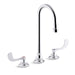 KOHLER K-800T70-5AKA Triton Bowe 1.0 gpm widespread bathroom sink faucet with aerated flow, gooseneck spout and wristblade handles, drain not included