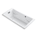 KOHLER K-865-GCP-0 Tea-for-Two 72" x 36" drop-in BubbleMassage air bath with Polished Chrome airjet finish