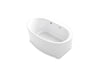 KOHLER K-5702-GW-0 Underscore Oval 60" x 36" freestanding BubbleMassage(TM) Air Bath with Bask heated surface