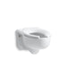 KOHLER K-4450-C Stratton Water-Guard Wall-mount 3.5 gpf flushometer valve elongated blow-out toilet bowl with top inlet, requires seat