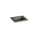 KOHLER K-2777-1-G86 Ceramic/Impressions 25" rectangular vanity-top bathroom sink with single faucet hole