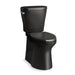 KOHLER 20198-7 Betello Comfort Height Two-Piece Elongated 1.28 Gpf Chair Height Toilet With Continuousclean Technology in Black