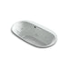 KOHLER K-5716-H2-95 Underscore Oval 66" x 36" drop-in whirlpool with heater without jet trim
