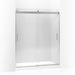 KOHLER K-706012-L Levity Sliding shower door, 74" H x 56-5/8 - 59-5/8" W, with 3/8" thick Crystal Clear glass