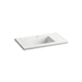 KOHLER K-2781-1 Ceramic/Impressions 37" rectangular vanity-top bathroom sink with single faucet hole