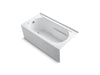 KOHLER 1357-GHLA-0 Devonshire 60" X 32" Heated Bubblemassage Air Bath, Alcove, Left Drain in White
