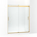 KOHLER K-706164-L Levity Sliding shower door, 74" H x 56-5/8 - 59-5/8" W, with 5/16" thick Crystal Clear glass