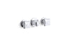 KOHLER 8046-2N-CP Triton 0.5 Gpm Shelf-Back Commercial Bathroom Sink Faucet With Grid Drain And Standard Handles in Polished Chrome