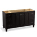 KOHLER K-99523-LG-1WU Damask 60" bathroom vanity cabinet with furniture legs, 2 doors and 6 drawers