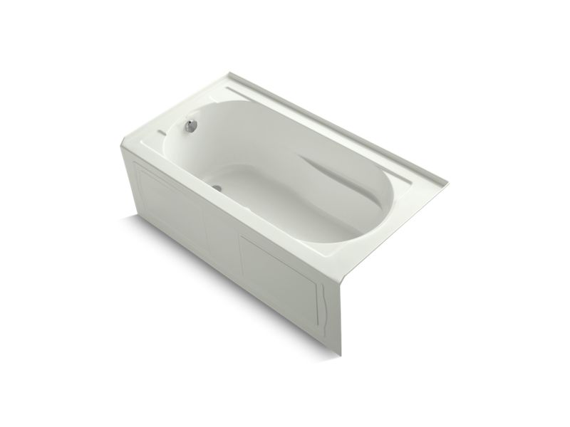 KOHLER 1357-GHLA-NY Devonshire 60" X 32" Heated Bubblemassage Air Bath, Alcove, Left Drain in Dune