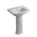KOHLER 2359-8 Archer Pedestal bathroom sink with 8" widespread faucet holes