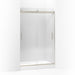 KOHLER K-706010-L Levity Sliding shower door, 74" H x 44-5/8 - 47-5/8" W, with 3/8" thick Crystal Clear glass and blade...