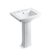 KOHLER 2359-8 Archer Pedestal bathroom sink with 8" widespread faucet holes