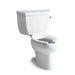 KOHLER 3505-RA Wellworth Classic Two-piece elongated 1.6 gpf toilet with right-hand trip lever, less seat