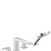 hansgrohe Metropol 4-Hole Roman Tub Set Trim with Loop Handles and 1.75 GPM Handshower